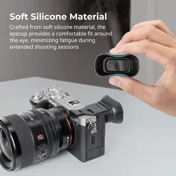 For SMALLRIG A7CII A7CR Camera Viewfinder Eyecup Soft Silicone Eye Cup Small Lanyard Improves Shooting Stability Action detail image