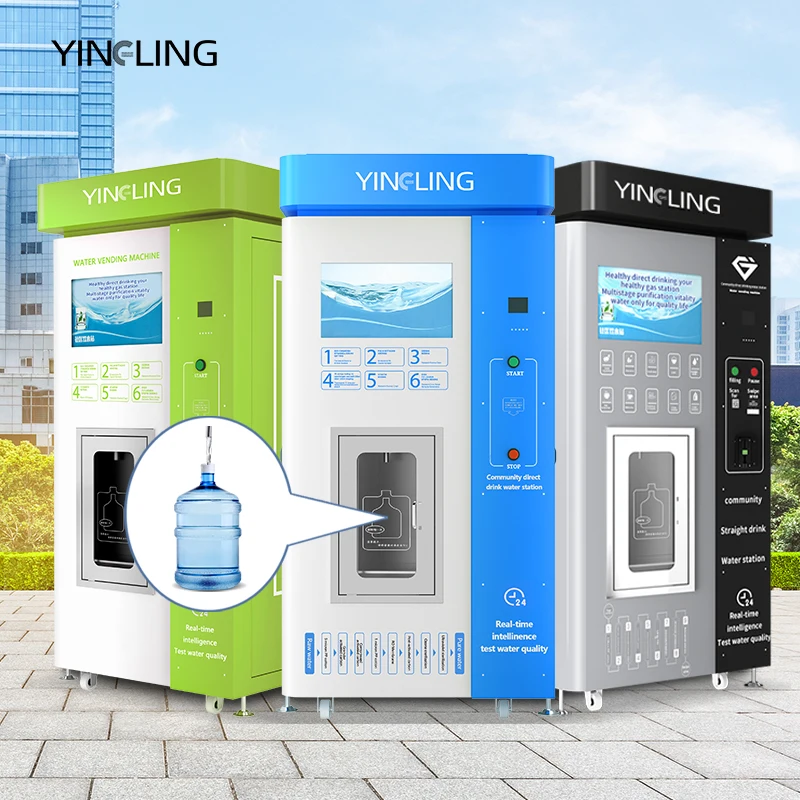 Color Pattern Customize Self-service Coin Card Operated Water Vending Machine Maquina Expendedora De Agua Water Sales Dispenser