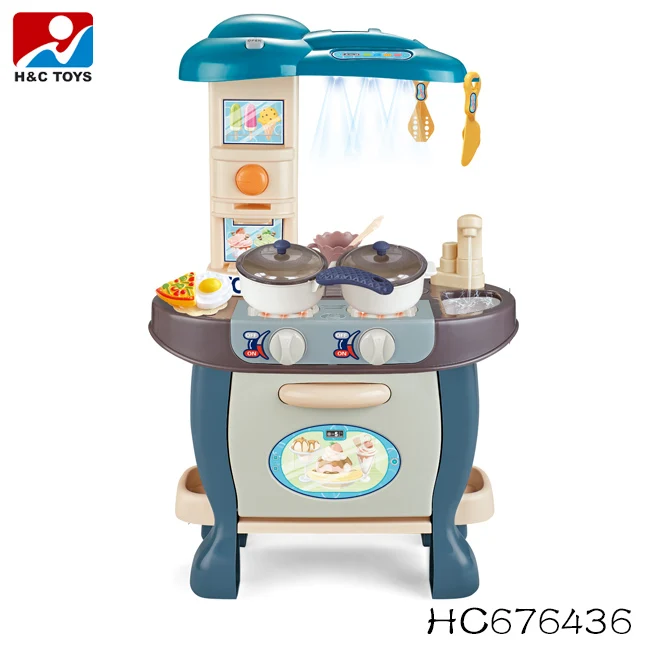 Children Pass the House Educational Cartoon Tableware Table Has Lights Spray Faucet Water Comes Out Toys for Kids