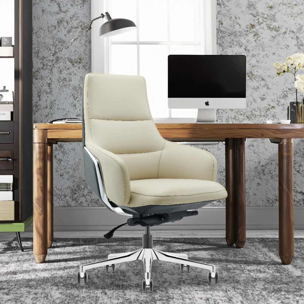 Multifunctional Leather Ergonomic Modern Office Chair with Adjustable Height for Commercial Use 3
