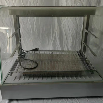 High quality stainless steel vertical glass hot food display warmer display food warming 3 layer food warmer display