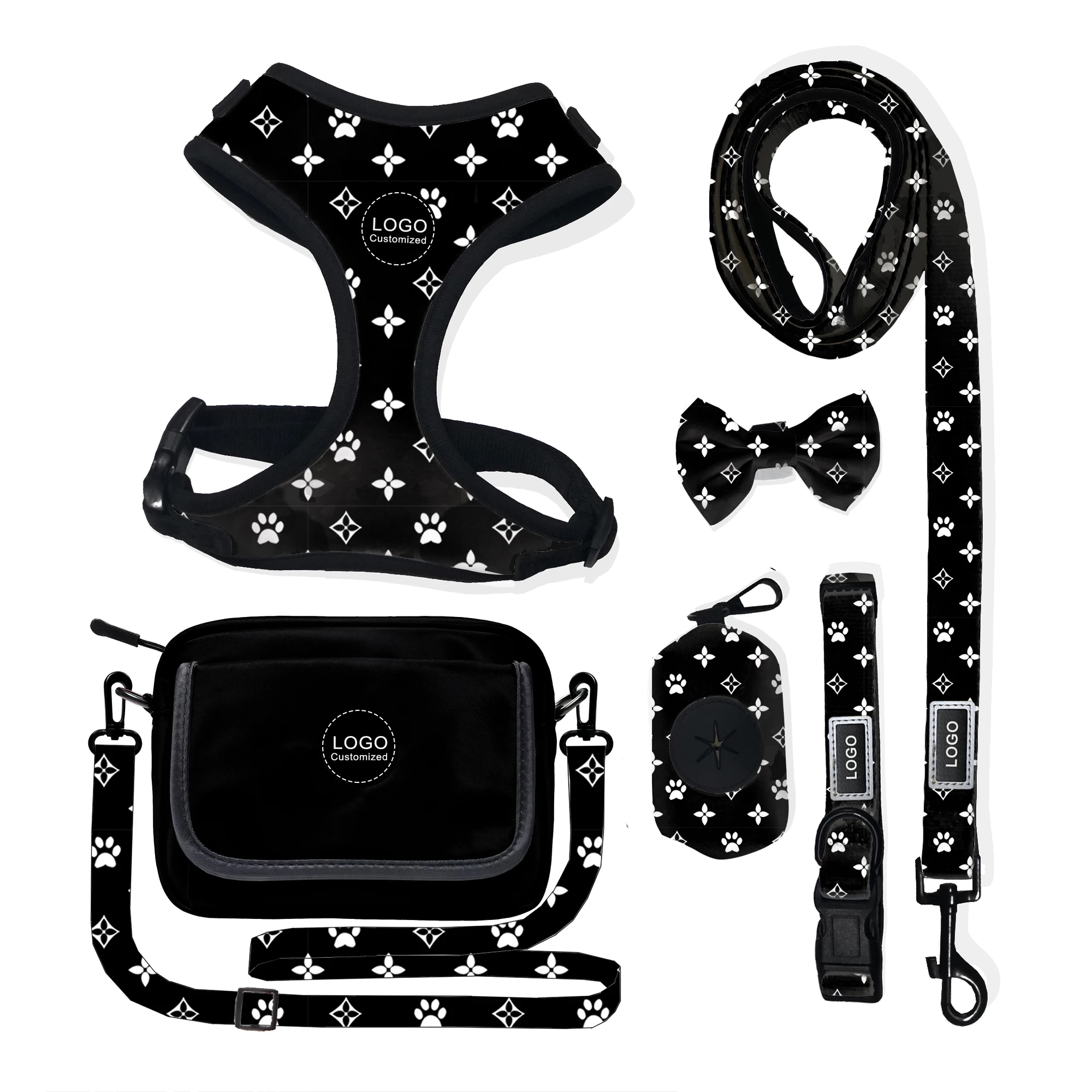 Dog Harness 2022 Fashion Accesorios Para Mascotas Sex Women with Dog Pet Harness with Shoulder Bag Custom Dog Vest Collar Leash