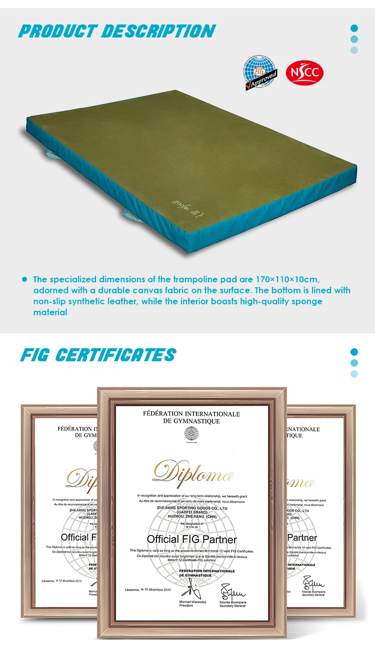 Gaofei Spotting Mat Professional Trampoline Spotter Mat Gymnastics