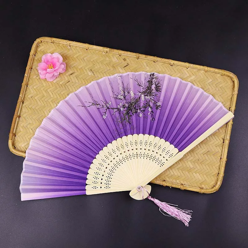 Chinese Style Foldable Bamboo Paper Folding Hand Fans Buy Folding