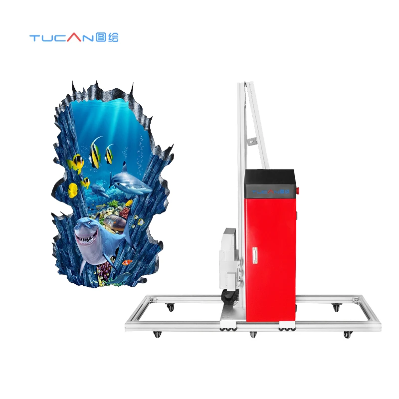 Eco Wall Printing Machine 3D Vertical Wall Printer 3D Background Wall Painting Digital Inkjet Printer