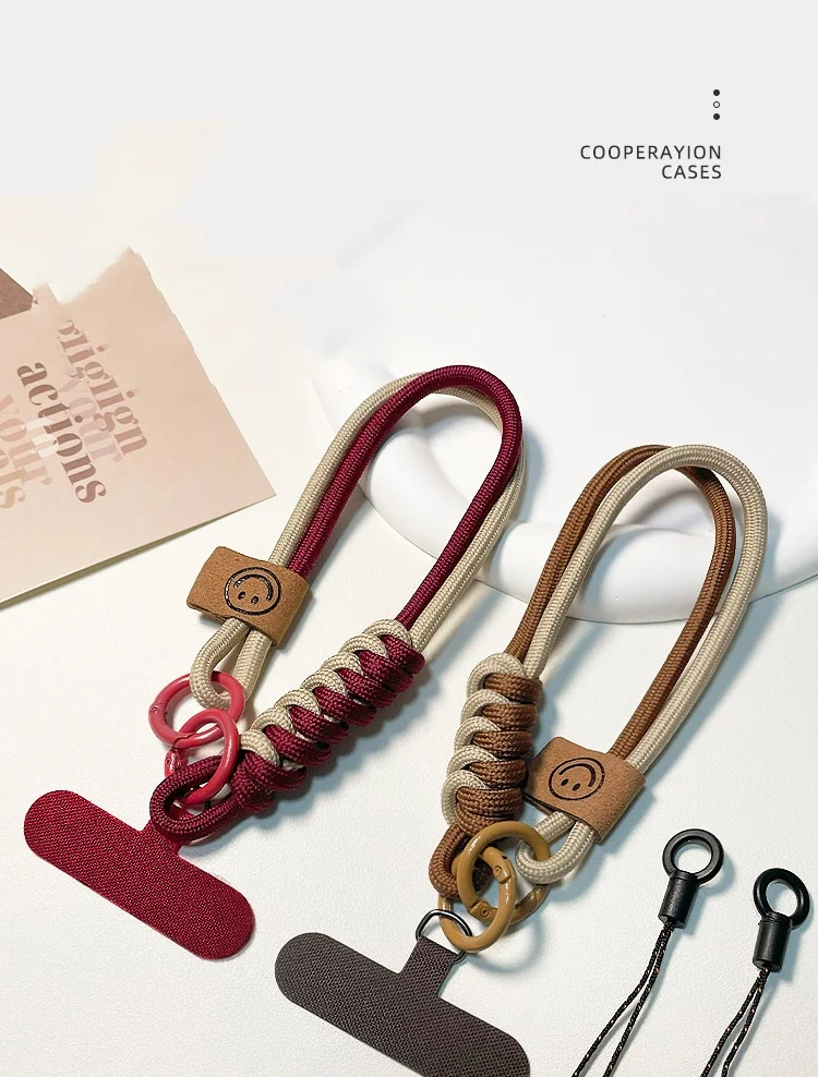 product laudtec universal nylon phone strap smile face design compatible with all mobile phones-4