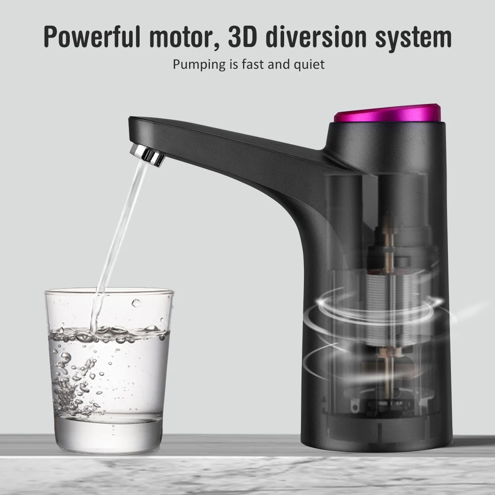 Portable USB Rechargeable Electric Automatic Pump Water Dispenser Mini Smart Office Desktop Water Dispenser Battery for Outdoor