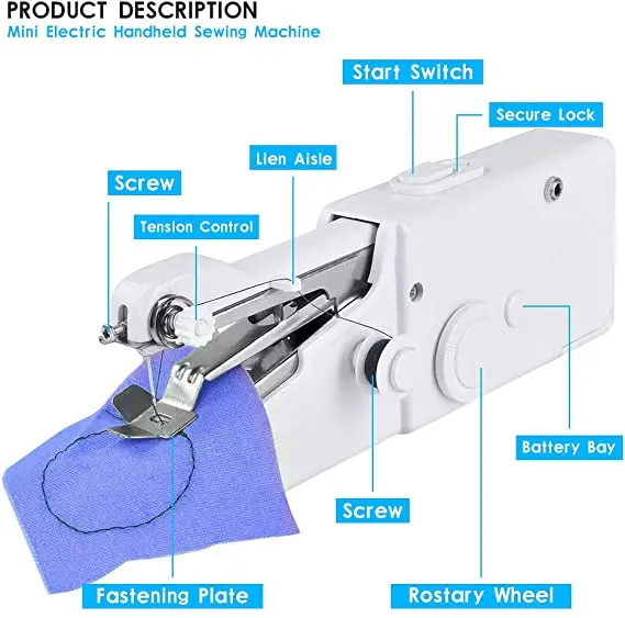 Бытовая швейная машина Мини Ручной портативный мини-швейной машины