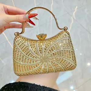 New Luxury Rhinestone Handbag Fashionable and Shiny Evening Bag Advanced Texture Crossbody Bag with Chain