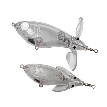 Unpainted Blank Bait 15g ABS Topwater Rotated Tail Popper Spin Bait DIY Fishing Lures Whopper Plopper Bass – Popper – view 2
