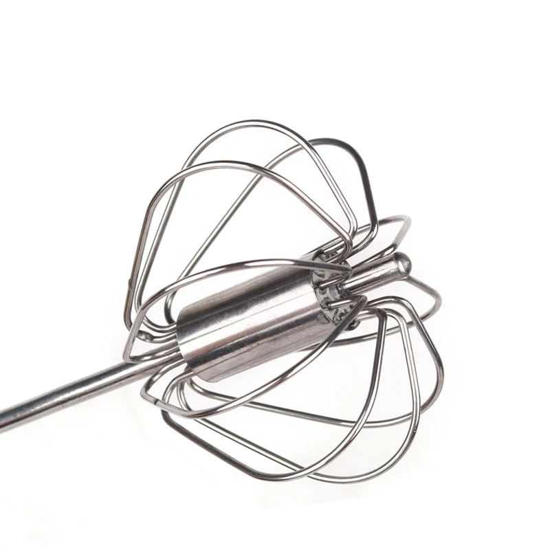 Kitchen Geeks Egg Whisk Beater Stainless Steel Wire Whisk Hand Push