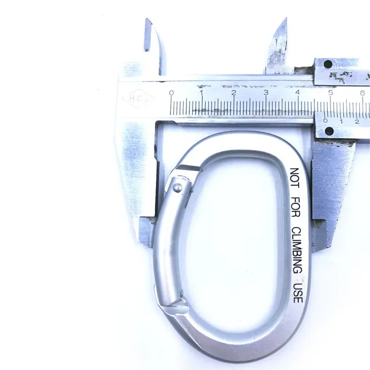 Wholesale Fashionable Safety Aluminum Hook Outdoor D Shaped Carabiner for Keychain