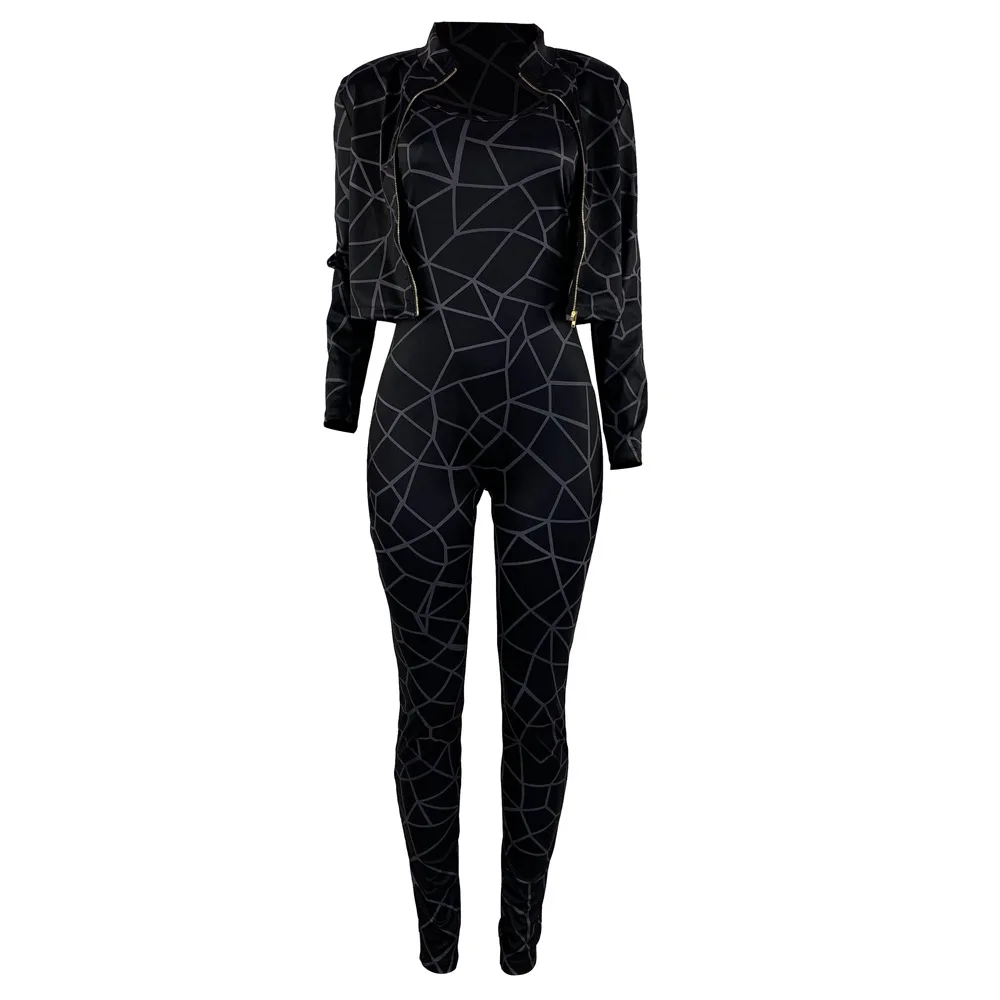 2021 Wholesale Sexy Jumpsuit Casual Long Sleeve Outfits Women Two Piece Set Clothing Women Clothes Pant Sets 2piece women outfit