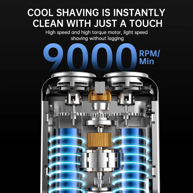 Sailing SR9-1004 Men's Twin Blade Shaving Machine Mini Electric Shaver Portable Razor for Men