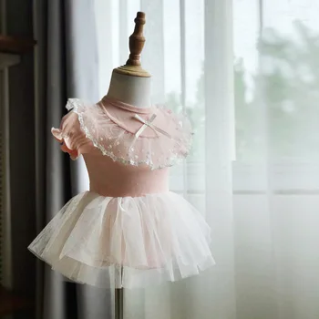 Girls' dress summer new baby jumpsuit baby Bloomer with skirt baby girl princess dress baby clothes gauze dress