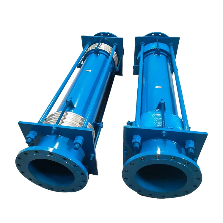 Customized Large Diameter Pipe Telescopic Axial Stainless Steel Flange Tie Rods Compensator Metallic Bellows Expansion Joints