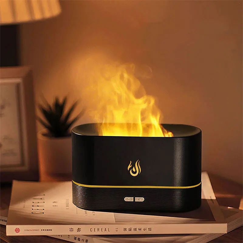 Flame Aroma Diffuser New Products Creative USB Desktop Candle Light Aroma Diffusor with Night Light Aroma Diffuser