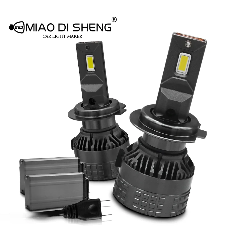 MiaoDiSheng Auto Lighting Systems T1 for 110W  H3 H7  H11 2022 Hot Selling Car Headlights