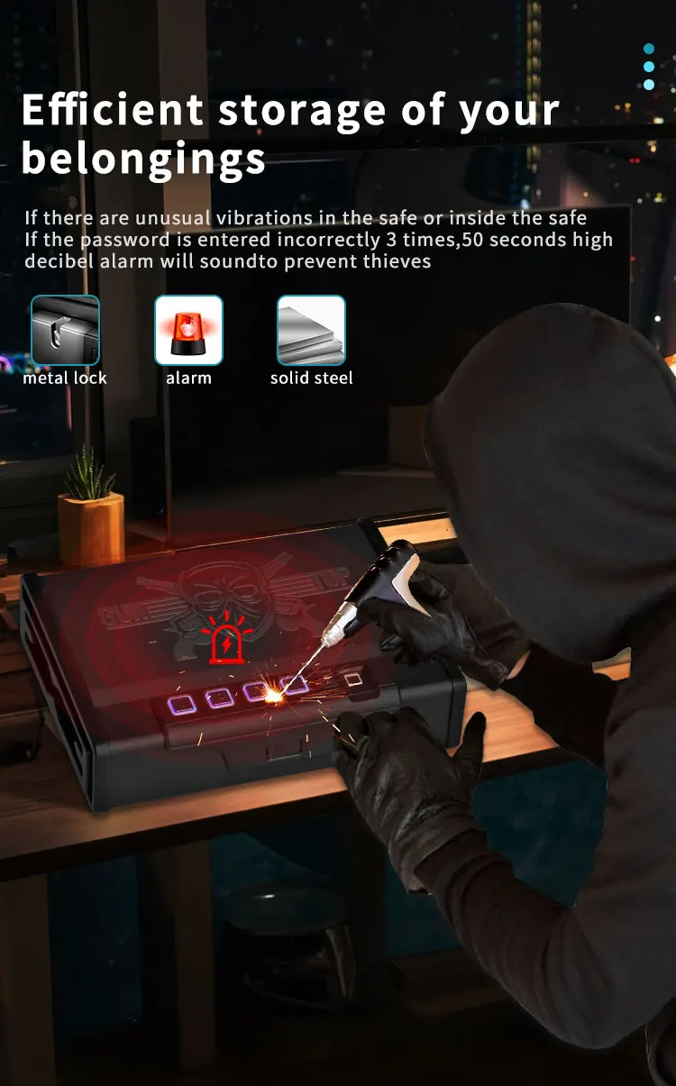 CEQSAFE High-end Digital Safes Box With Biometric Fingerprint Gun Safe Box details