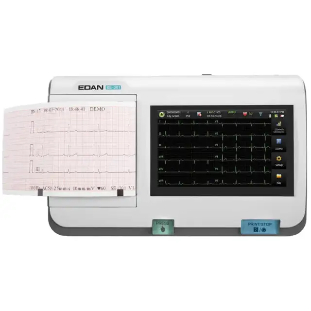 Lightweight Edan ECG SE-301 Model Smart Medical ECG Machine 4G Wifi Portable Electrocardiograph
