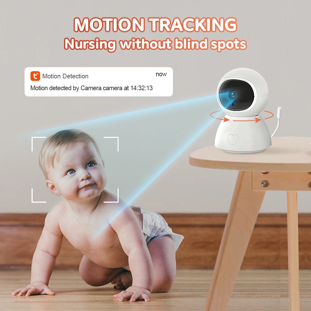 Sectec Wireless IP Wifi Baby Care Safety Products Mini CCTV Camera 2MP Home Security Tuya Night Vision Baby Camera