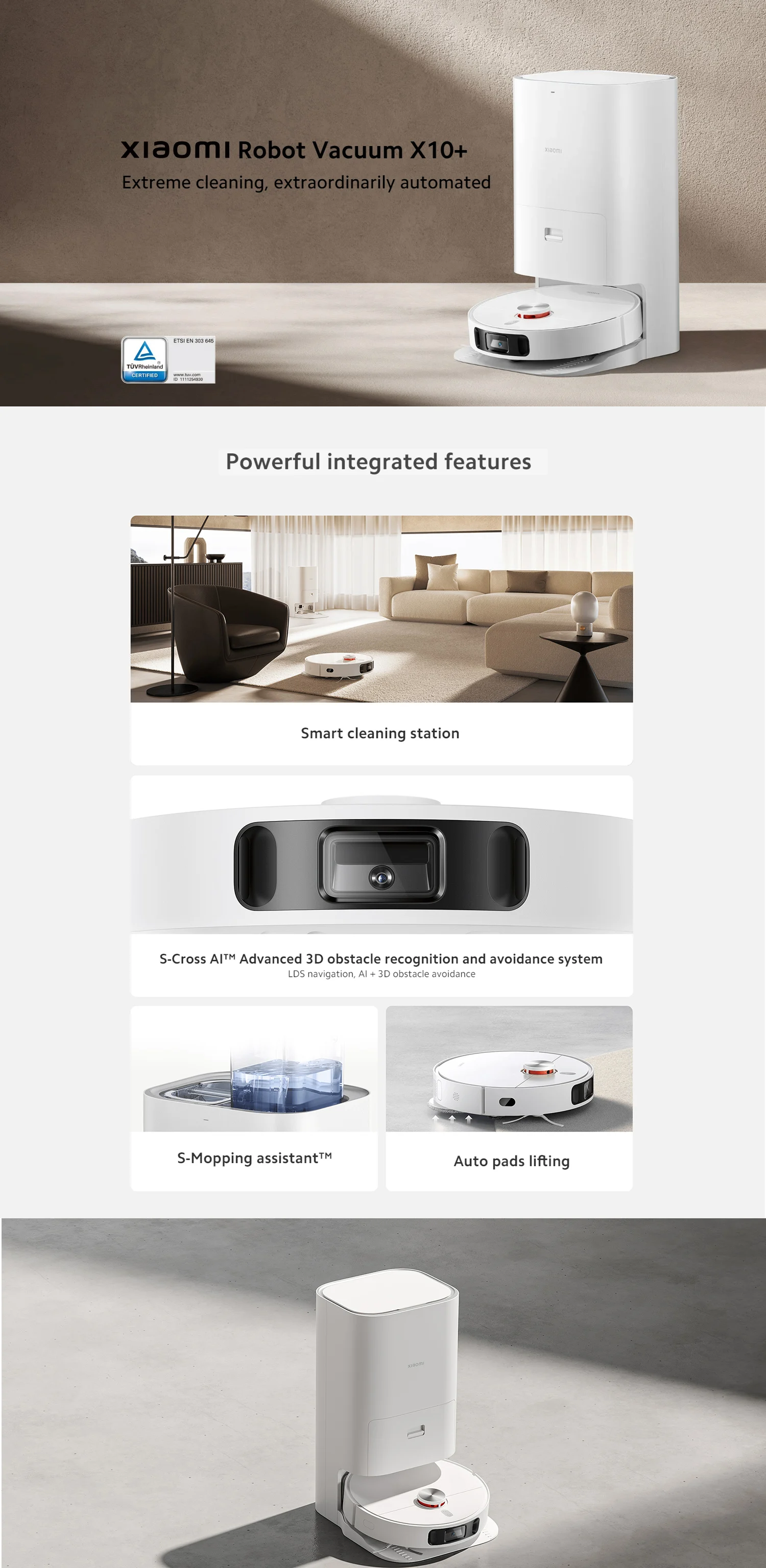 Xiaomi High Quality Robot Vacuum X10+ App Controlled Intelligent