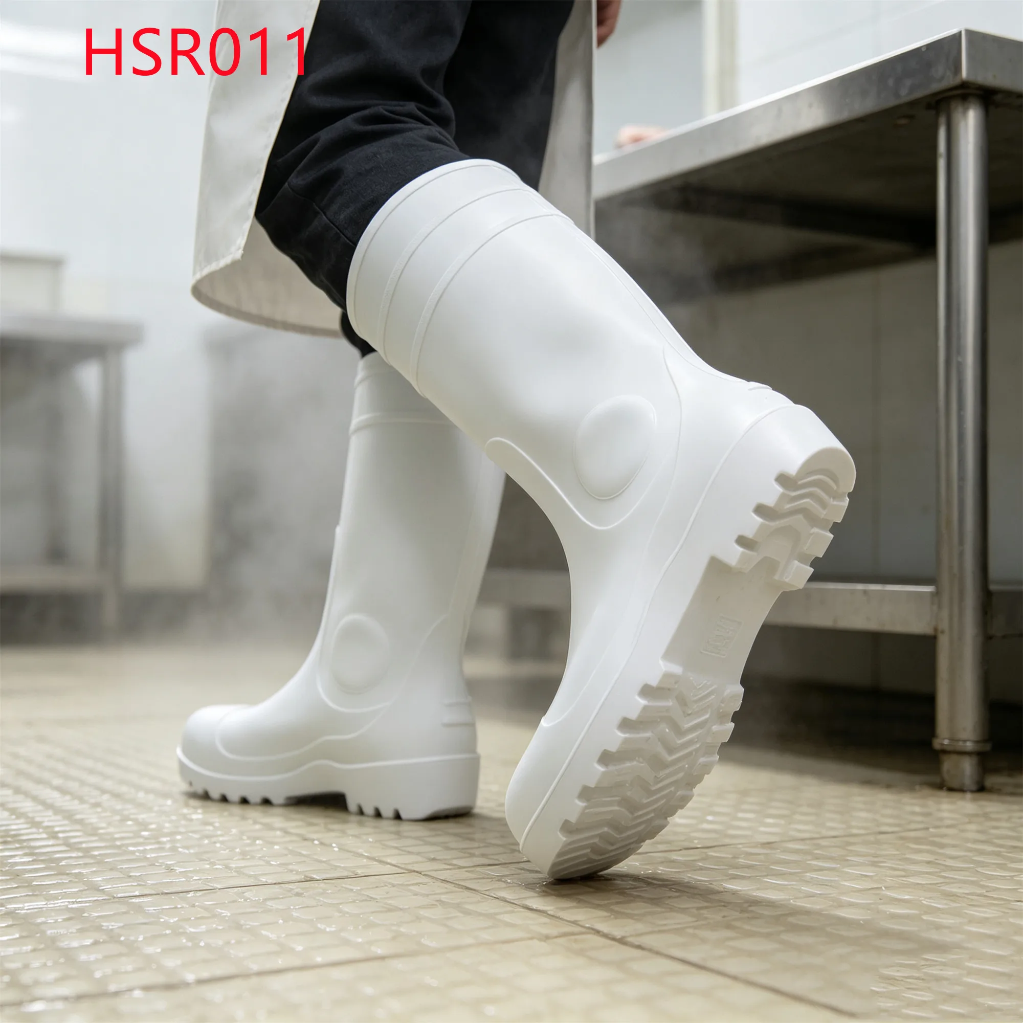LXG,Poultry Farm Integral Molding PVC White Rubber Boots Fish Processing Sanitary&hygienic CE Certified Safety Gumboots HSR011
