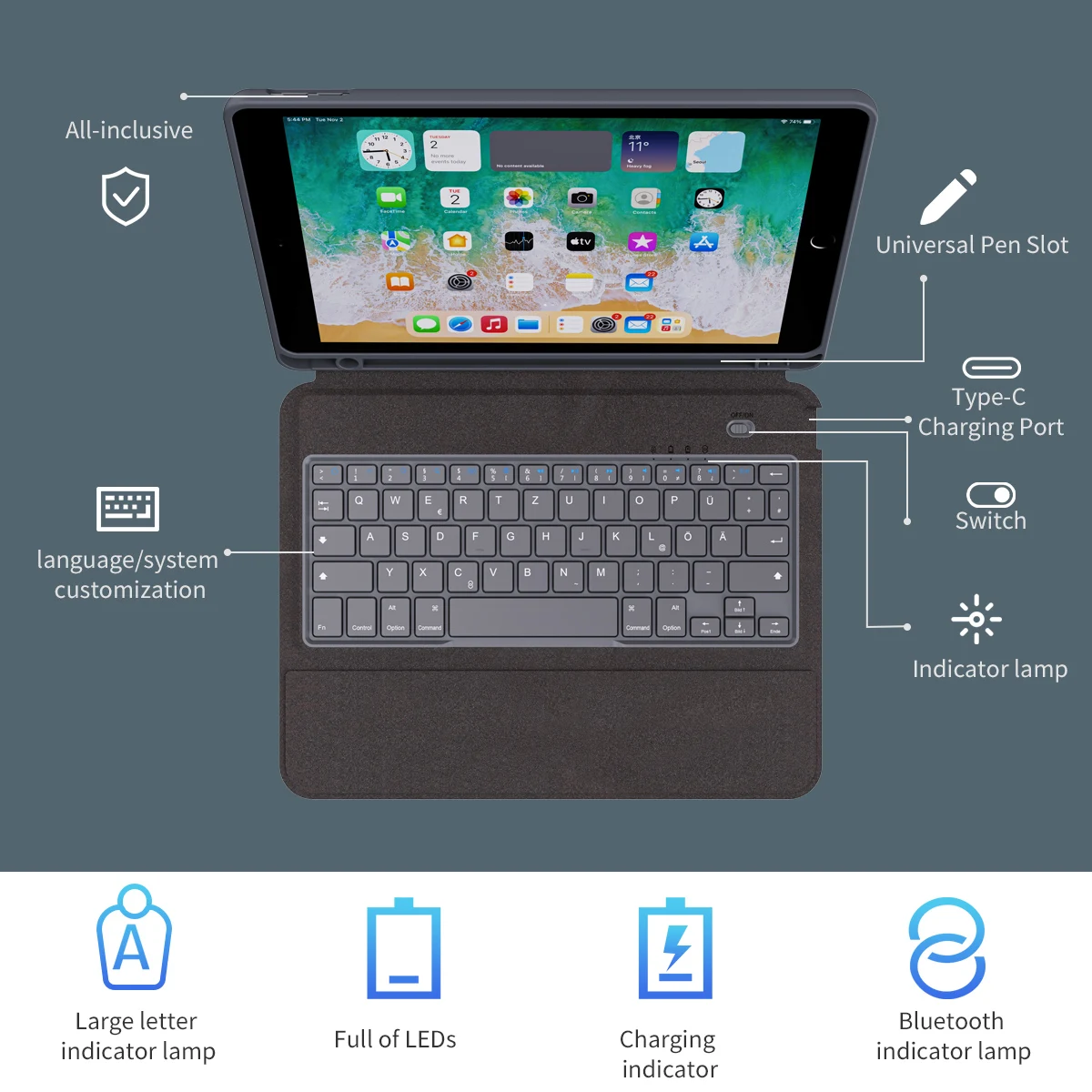Bluetooth Keyboard for Ipad - Smart Wireless Connectivity