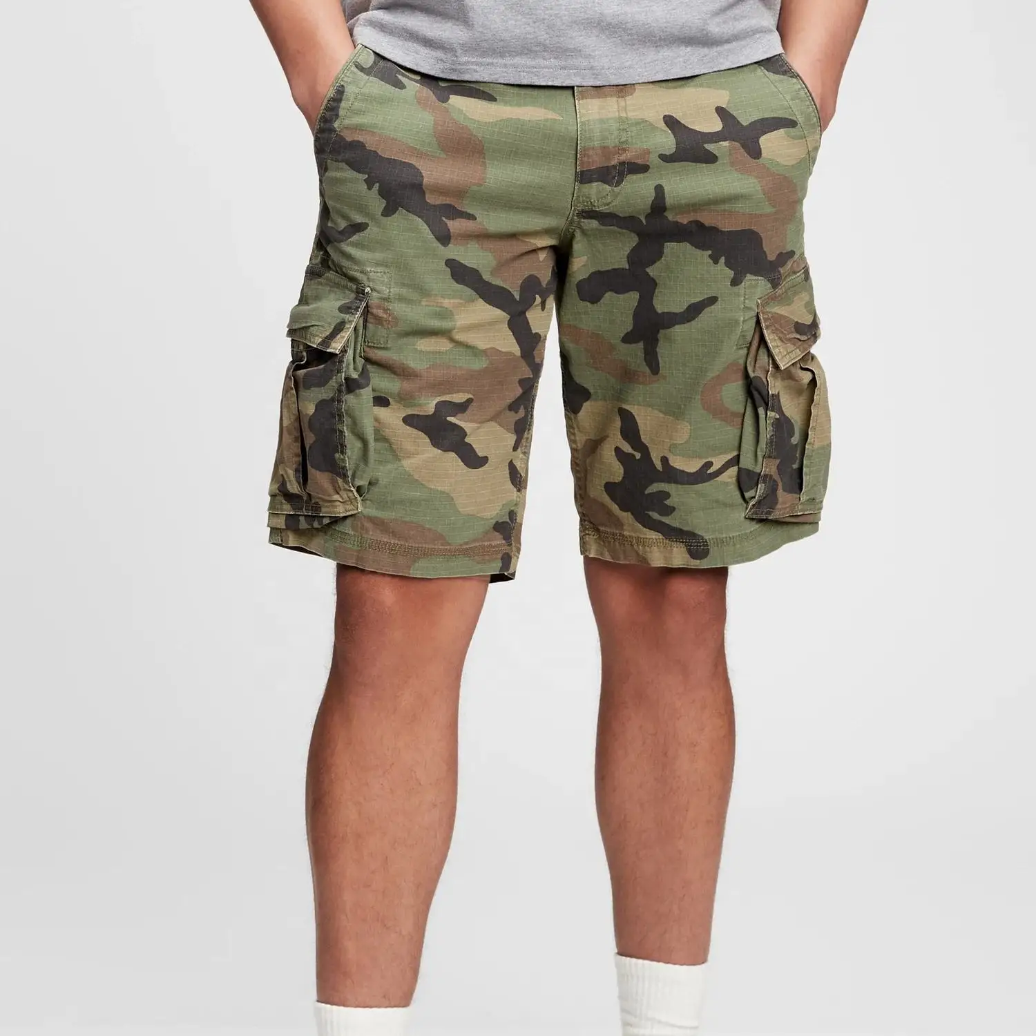 Factory Custom Wholesale Outdoor Multi-pocket Mens Cargo Shorts Camouflage Camo Shorts for Men gallery 7