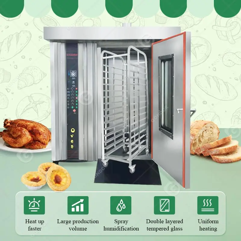 Pizzazz Plus Cookie Rotate Make Oven Iraqi Infrared Bakery Bake Vertical  Rotary Diesel Bread Oven with Grill