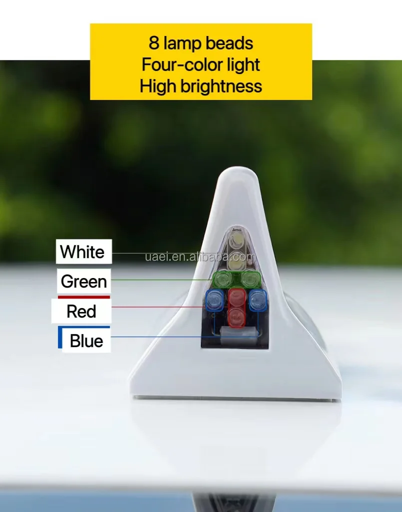 Светодиодная сигнальная антенна на солнечной батарее в форме плавника акулы