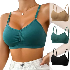 Europe and the United States Wind Comfortable Breathable Bra Simple Solid Color Sexy Seamless Lingerie with Anti-sagging Bra.