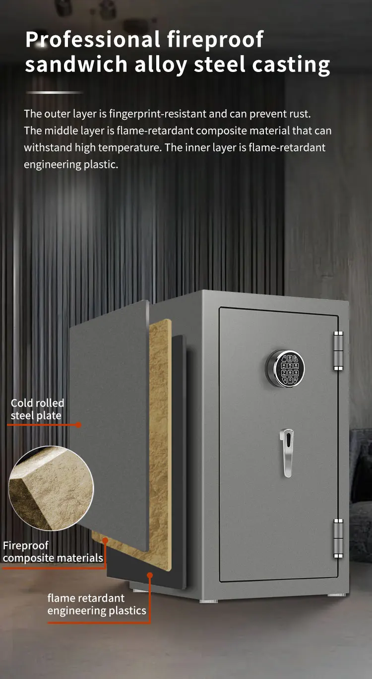 CEQSAFE Steel Digital Safe Heavy-Duty Fireproof Safe Box with Password and Thickened Household Mechanical Lock supplier