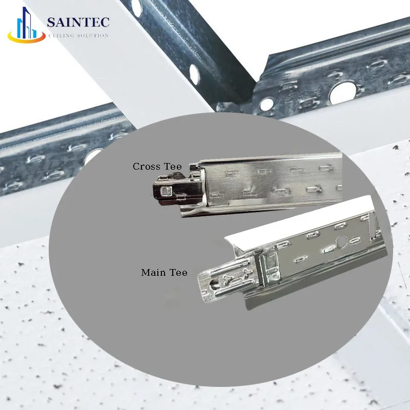 Modern Design Galvanized Steel Ceiling Tile Suspension Grids T-Bar Wholesale with 5-Year Warranty for False Ceiling Design
