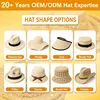 Sombrero de paja personalizado, todo en uno.