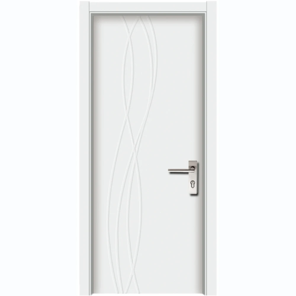 Promotion Commercial Building Apartment House Room Interior Mdf Door Flush Series Wood Veneer Mdf Wooden Door