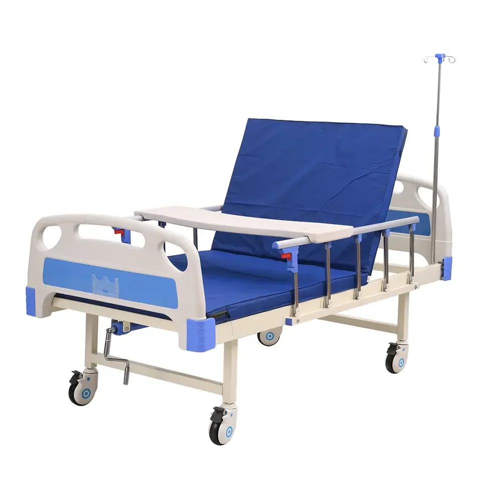 Factory Price Manual Single Crank Function Hospital Bed for Clinic and Hospital