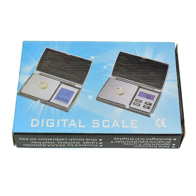 DS-19 500 x 0.01g Digital Pocket Jewelry Scale with Calibration Weight 