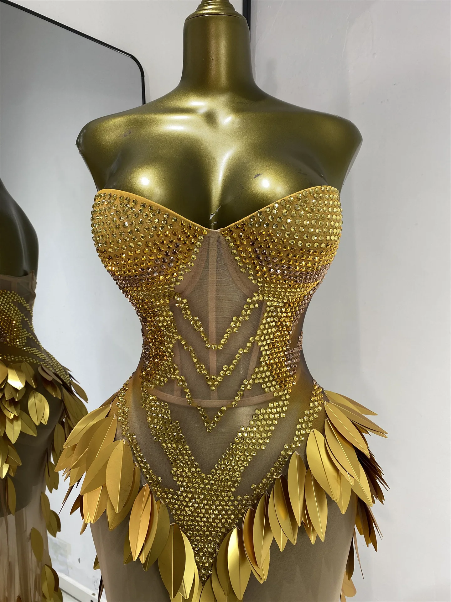gold rhinestone birthday dress Sexy Black Girls Birthday Dresses Gold Rhinestone Feathers Mini Cocktail  Party Gowns Women Club Outfit Vestidos De Gala fg6461 main image 1