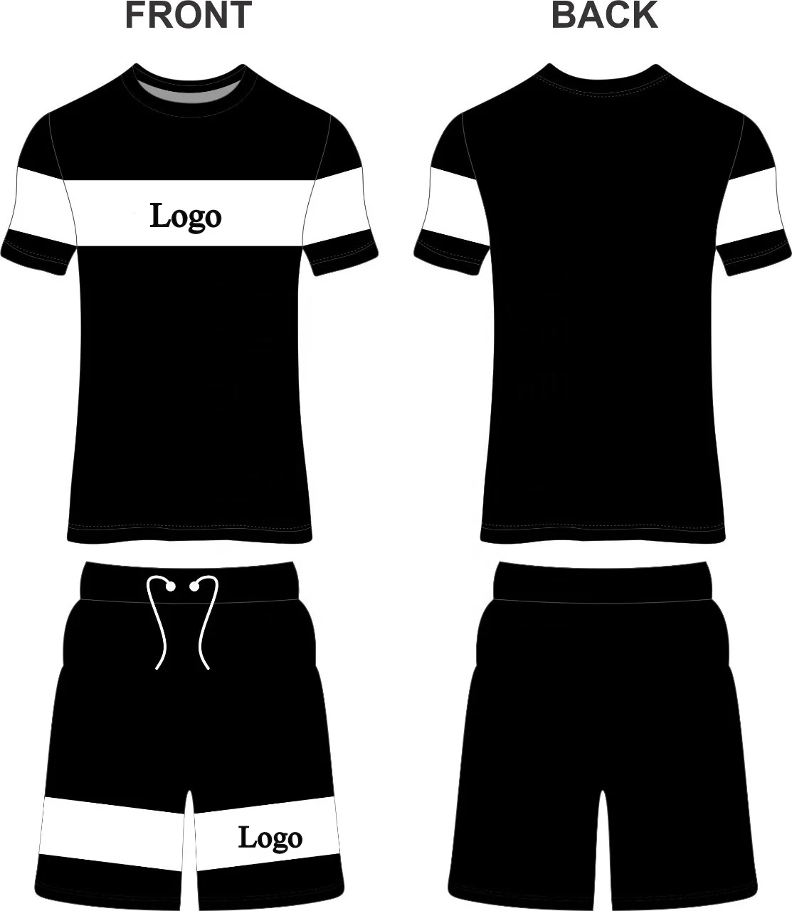 Factory Wholesale Summer Men Sport Track Suits 2 Pieces T Shirts Shorts