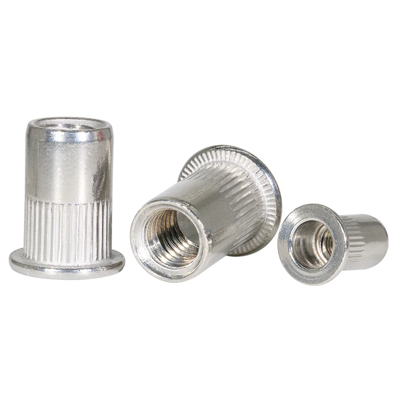 China Flat Hex Head Rivet Nut Pressure Threaded Inserts Blind Rivet Nut For Hardware Manufacturers And Suppliers | Hongji