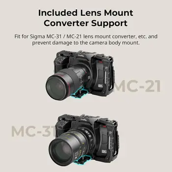 SmallRig Cage for Blackmagic Design Cinema 6K, Only for BMCC 6K, Anti-Deflection, Anti-Scratch, Full Access Design - 4785 detail image
