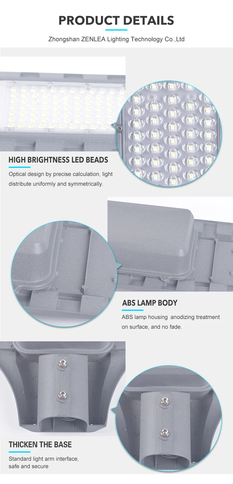 High Efficiency Outdoor Stteetlight Waterproof Ip65 Abs 60w 100w 180w Smd Led Street Lamp