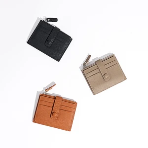 Hot Selling Short Card Holder Zipper Minimalist Women  Card Holder Wallet Womens Small Handbags