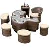 Classic dark brown 1hpl-teapot +4stools +1swivel chair