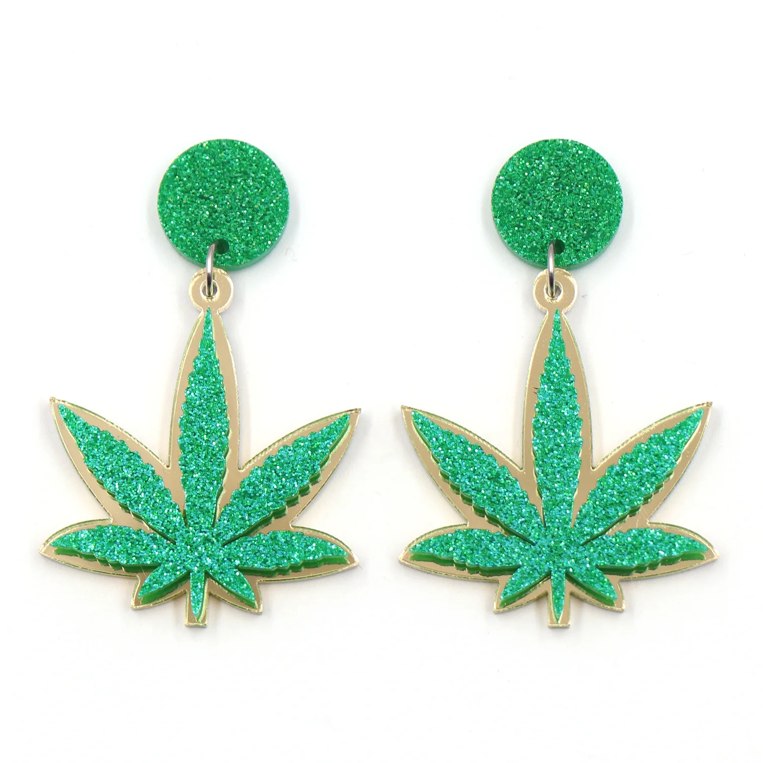 ERS348ER1692 1pair Top fashion CN Drop maple leaves TRENDY Acrylic earrings Jewelry for women