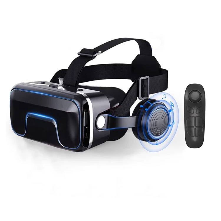 New Style VR Cardboard Virtual Reality Box Smart Videos 3D VR Glasses VR Headset with Headphone 7 inch mobile phone VR glasses_0