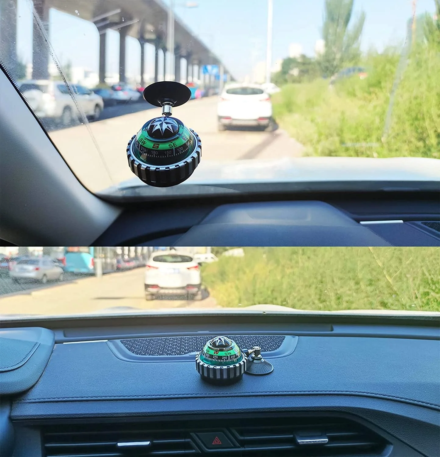 KIMISS regolabile Car Dash Mount Bussola Outdoor Navigation Digital Direction Direction Pointing Guide Ball per Truck Car Auto Marine Boat
