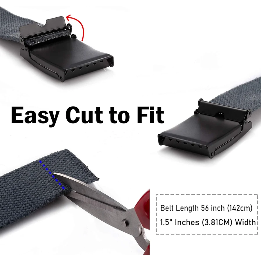 Wear-resistant Lightweight Stab-proof Sports Training Sports Adjustable Training Canvas Web Belt Durable Tactical Belt