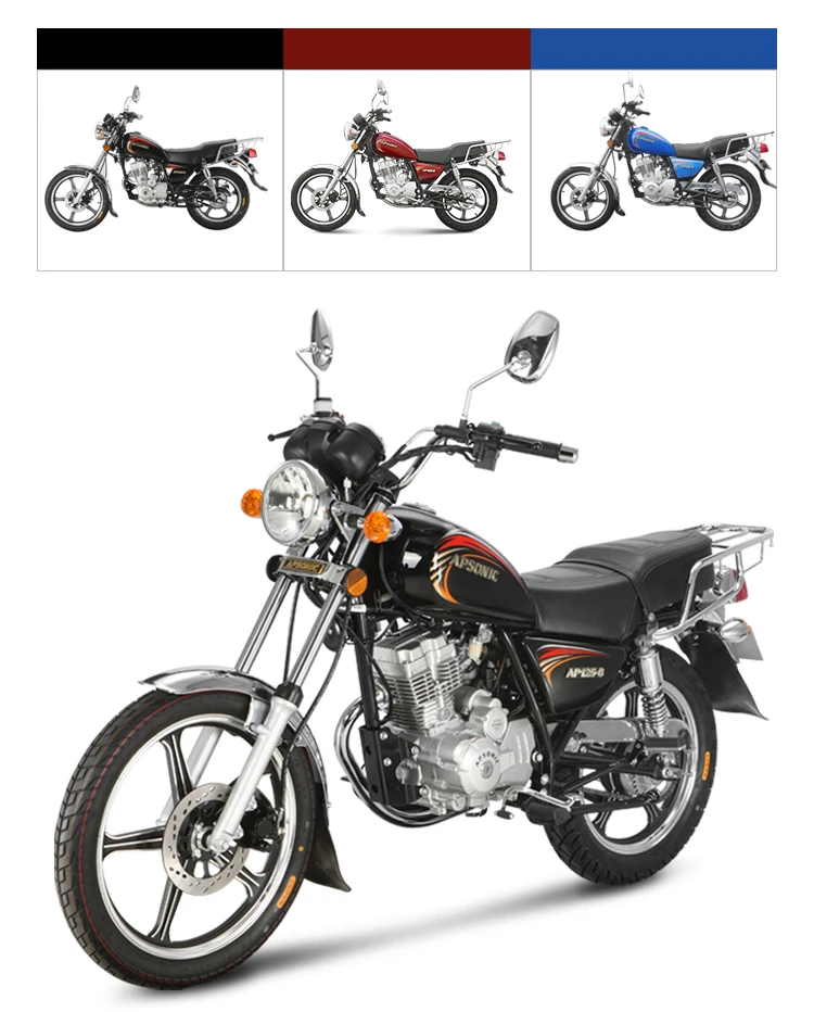 Moto APSONIC de conception classique 125cc bon marché, vélo d'équitation, autre moto pour l'Afrique, vente en gros